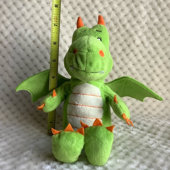 Kinder Surprise Plush Green Dragon Stuffed Animal Toy Embroidered Eyes - Picture 3 of 10